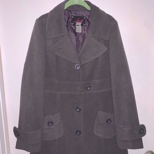 Jack By BB Dakota Dark Gray Long Coat